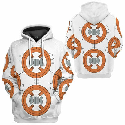 Éadaí Cochaillín Tléine Saincheaptha 3D BB8 Cosplay