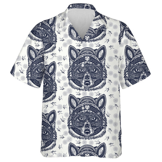 Halloween Wolf Viking In The Celtic Style Hawaiian Shirt, Hawaiian Shirt Gift, Christmas Gift