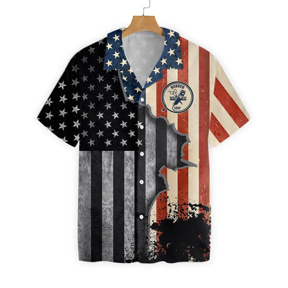 Barber Shop Polka Dot Stripe Design Hawaiian Shirt,Hawaiian Shirt Gift, Christmas Gift