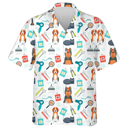 Cute Beagle Dog Grooming For Animals Hawaiian Shirt,Hawaiian Shirt Gift, Christmas Gift