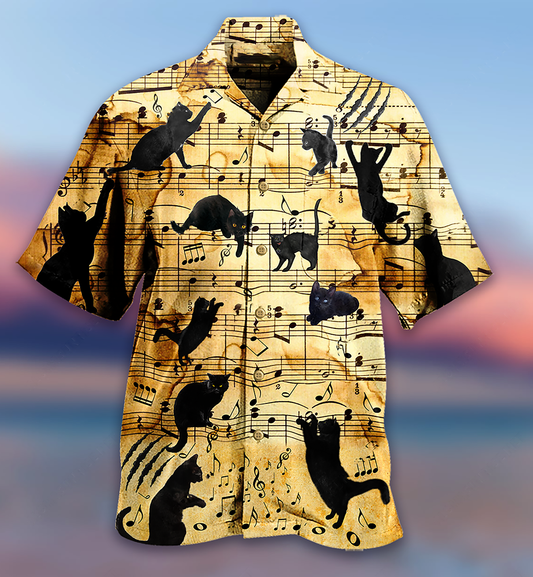 Cats Love Music - Hawaiian Shirt, Hwaiian For Gift
