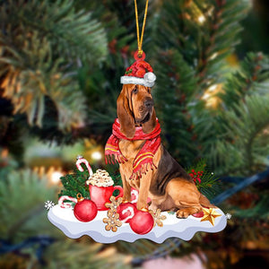 Bloodhound-Better Christmas Hanging Christmas Plastic Hanging Ornament, Christmas Ornament Gift, Christmas Gift, Christmas Decoration