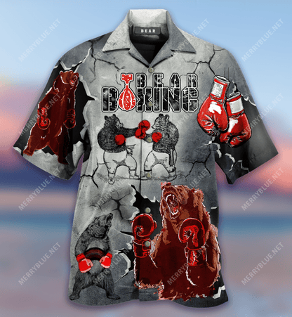 Find Amazing Boxing Bear Hawaiian Shirt_Hawaiian Shirt Gift, Christmas Gift
