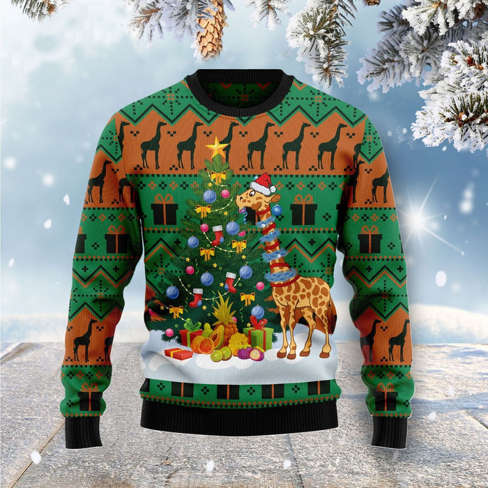 Christmas Tree Giraffe Ugly Christmas Sweater, Christmas Gift, Gift Christmas 2024