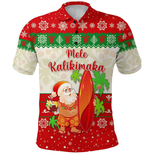 (Pearsantaithe Saincheaptha) Léine Polo Nollag Haváí Daidí na Nollag Surfáil Stíl Shimplí, Bronntanas Léine Haváíais, Bronntanas Nollag