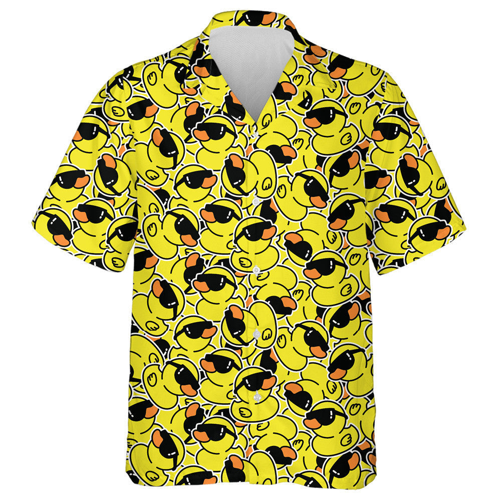 Rubber Duck Sunglasses Shower Bath Cartoon Hawaiian Shirt,Hawaiian Shirt Gift, Christmas Gift