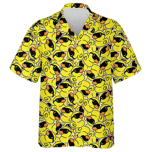 Rubber Duck Sunglasses Shower Bath Cartoon Hawaiian Shirt,Hawaiian Shirt Gift, Christmas Gift