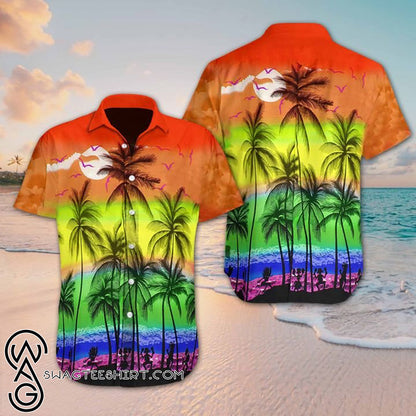 Beach Hawaii Lgbt Hawaiian Shirt,Hawaiian Shirt Gift, Christmas Gift
