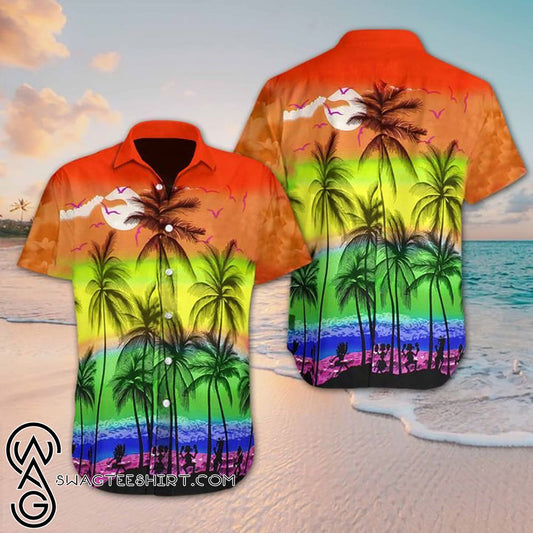 Beach Hawaii Lgbt Hawaiian Shirt,Hawaiian Shirt Gift, Christmas Gift
