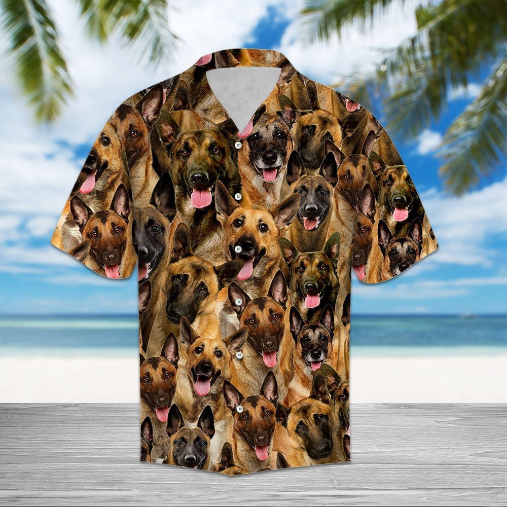 Cool Belgian Malinois Print Deluxe Style Hawaiian Shirt,Hawaiian Shirt Gift, Christmas Gift