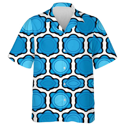 Blue Sea Turtle With A Black Outline Hawaiian Shirt, Hawaiian Shirt Gift, Christmas Gift