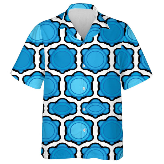 Blue Sea Turtle With A Black Outline Hawaiian Shirt, Hawaiian Shirt Gift, Christmas Gift