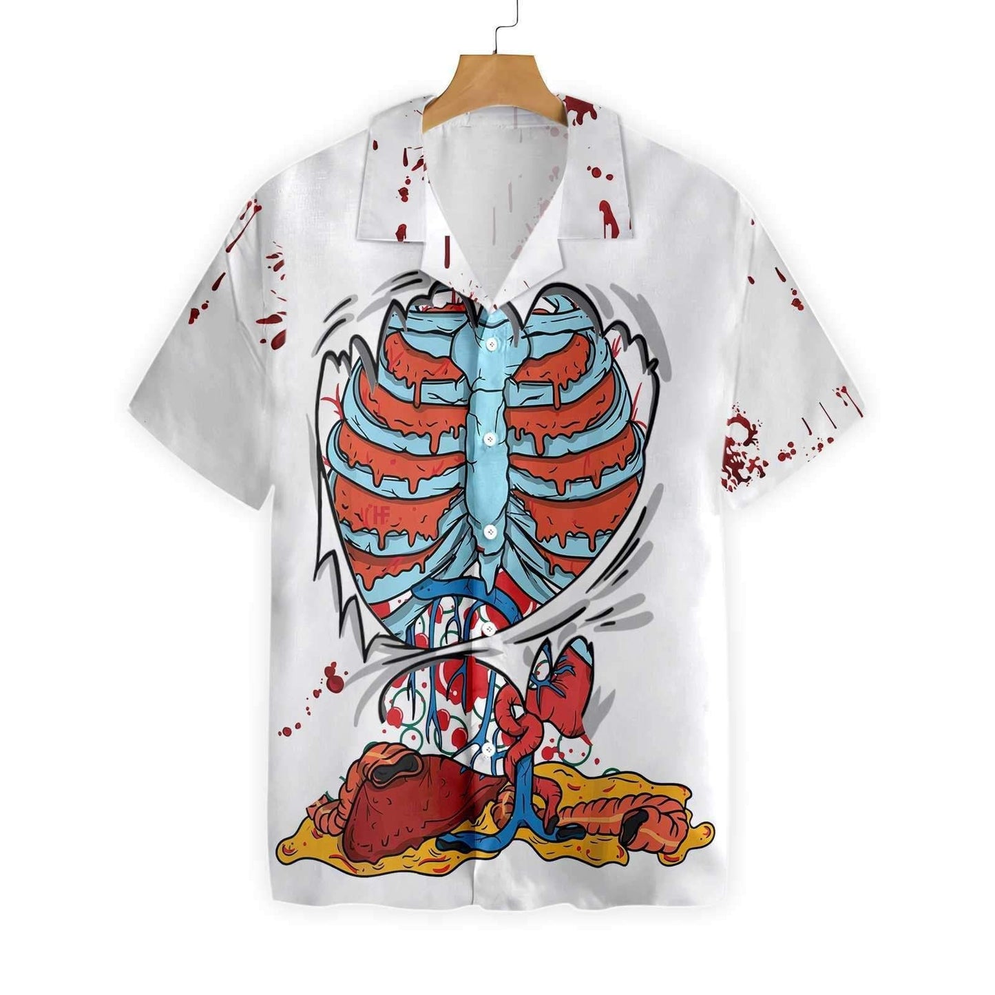 Orgánaigh Cage Rib Oscailte Sracadh Léine Haváíach Drámaíochta, Bronntanas Léine Haváíais, Bronntanas Nollag