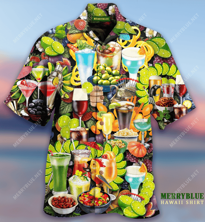 All You Need Is Fruit Coktail Hawaiian Aloha Shirt Hawaiian Shorts Beach Short Sleeve, Hawaiian Shirt Christmas Gift