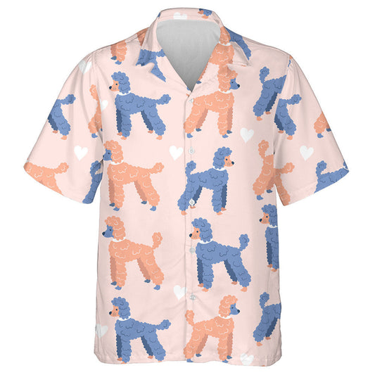 Madraí Poodle gleoite gleoite Peataí Láimhe Tarraingthe Léine Haváís, Bronntanas Léine Haváís, Bronntanas Nollag