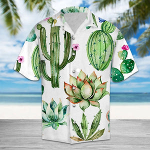 Awesome Watercolor Art Cactus Group Hawaiian Shirt, Hawaiian For Gift