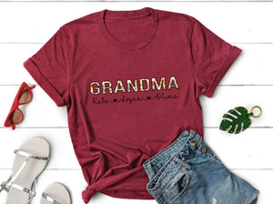 Personalized MiMi Grandma T-shirts, Grandma Garden, Mother's Day Tee, Custom Name Gifts Shirts