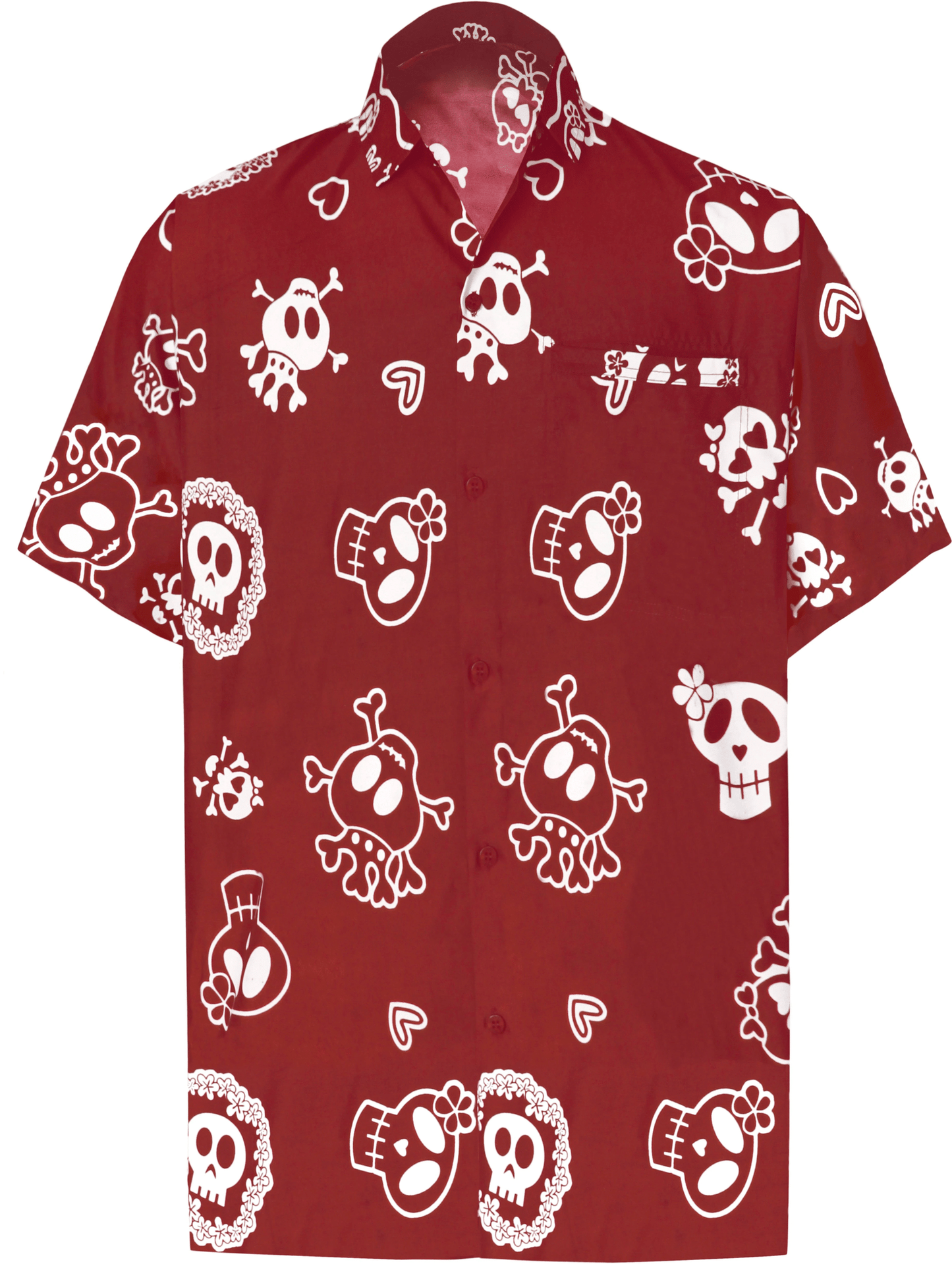 Red King Of Skulls And Crossbones Tropical Hawaiian Shirt,Hawaiian Shirt Gift, Christmas Gift