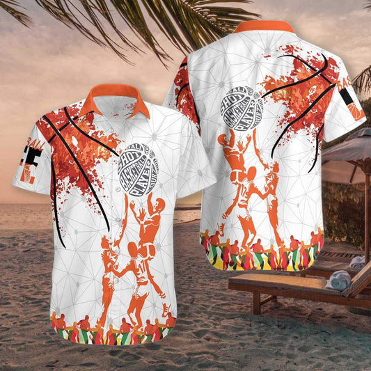 Basketball Hawaiian Aloha Shirt Unisex Shorts Sleeve ColorfulHawaiian Shorts Beach Short Sleeve,Hawaiian Shirt Gift, Christmas Gift