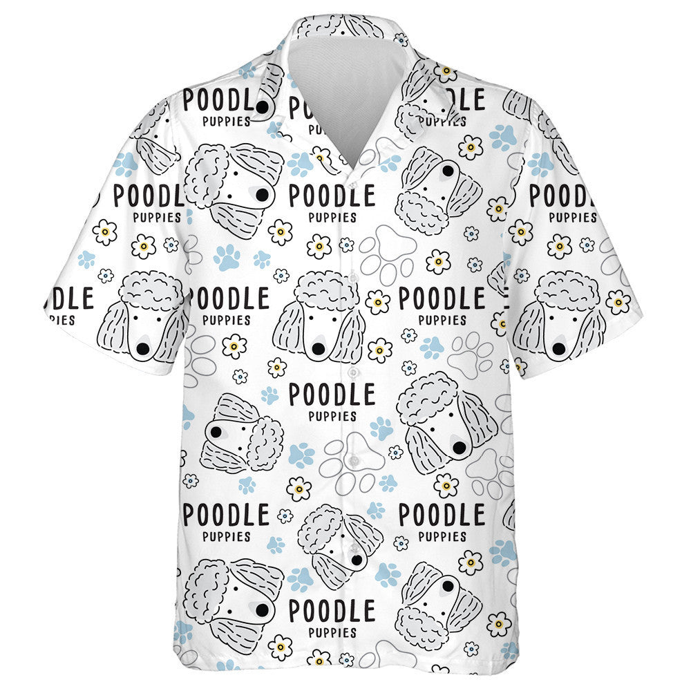 Little Face Of Grey Poodle Dog Hawaiian Shirt, Hawaiian For Gift