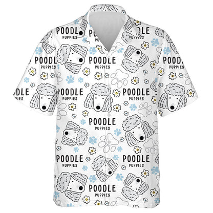 Little Face Of Grey Poodle Dog Hawaiian Shirt, Hawaiian For Gift