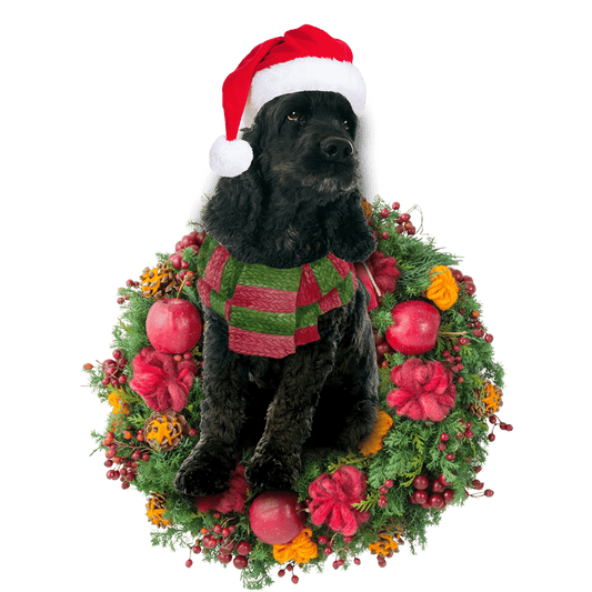 Black Cocker Spaniel Christmas Christmas Plastic Hanging Ornament, Christmas Ornament Gift, Christmas Gift, Christmas Decoration