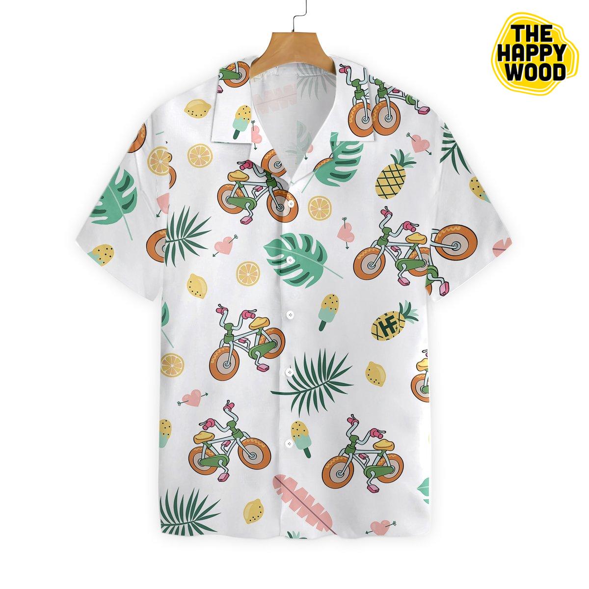 Cartoon Cycling Hawaiian Hawaii Shirt_Hawaiian Shirt Gift, Christmas Gift