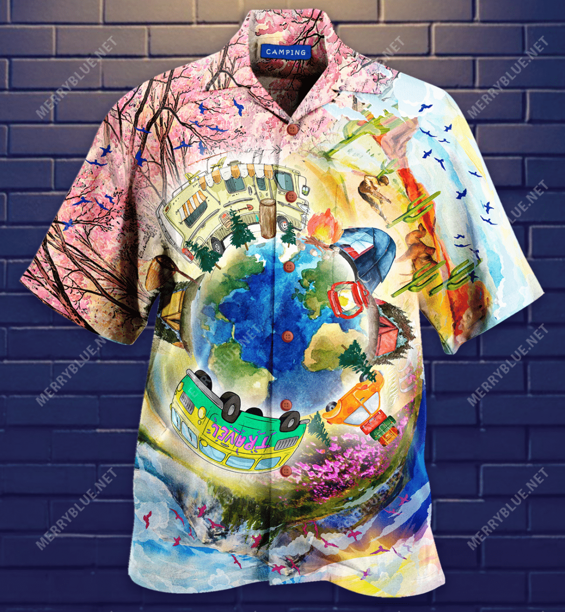 Camping Around The World Hawaiian Shirt_ Hawaiian Shirts -Hawaiian Shirt Gift, Christmas Gift