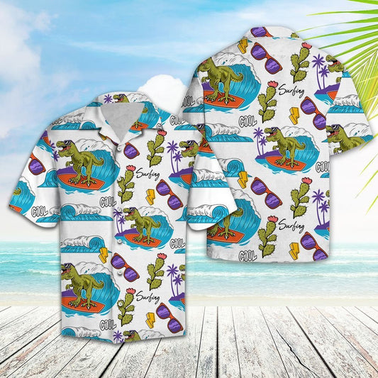 Patrún Cool T-rex Aloha Laethanta Saoire Samhraidh Léine Haváís, Bronntanas Léine Haváís, Bronntanas Nollag