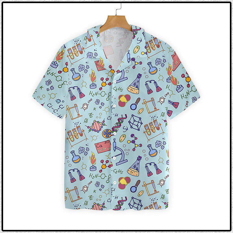Chemistry Teacher Pattern Hawaiian Shirt_Hawaiian Shirt Gift, Christmas Gift
