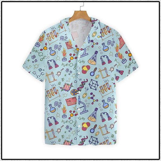 Chemistry Teacher Pattern Hawaiian Shirt_Hawaiian Shirt Gift, Christmas Gift
