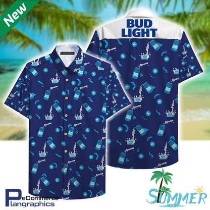 Léine Aloha Bud Lightbeer Léine Aloha Haváíais Léine Aloha Haváíais Shorts Beach Shorts Hawaiian, Bronntanais Léine Haváís, Bronntanas Nollag