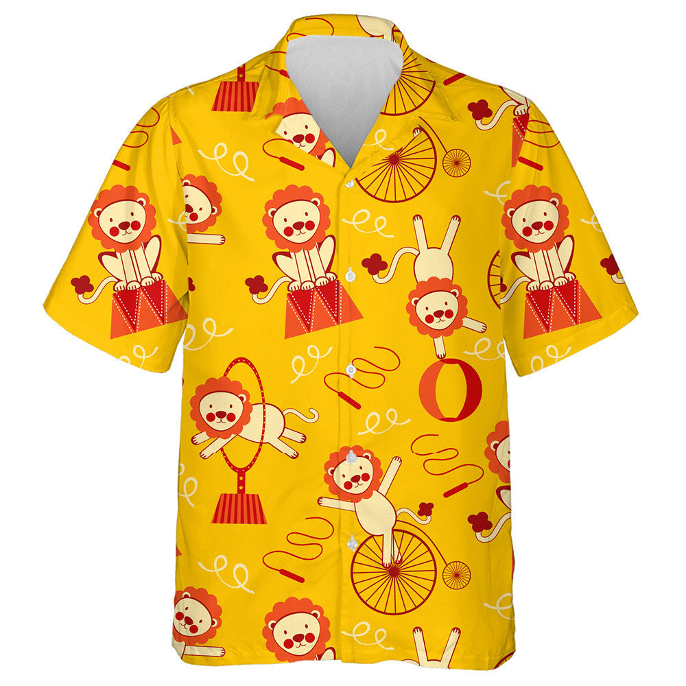 Cute Circus Lions In Different Role Hawaiian Shirt,Hawaiian Shirt Gift, Christmas Gift