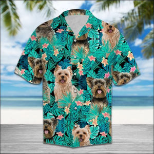 Yorkshire Terrier Tropical Hawaiian Shirt, Hawaiian Shirt Gift, Christmas Gift
