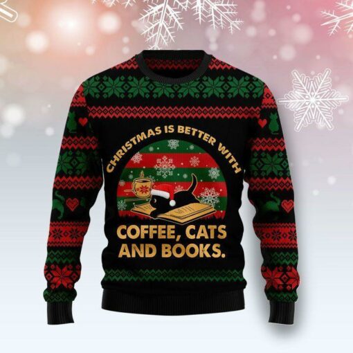 Christmas Better With Cat Ugly Christmas Sweater, Christmas Gift, Gift Christmas 2024