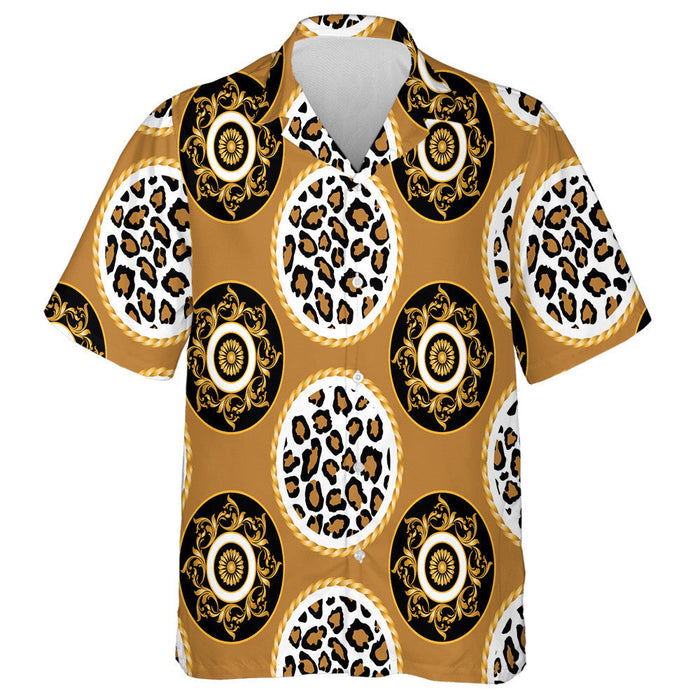 Wild Animals Leopard Skin With Baroque On Brown Hawaiian Shirt, Hawaiian Shirt Gift, Christmas Gift