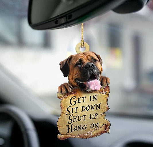 Bullmastiff Get in Sit down 2 sides Ornament, Happy Christmas Ornament, Christmas Gift, Christmas Decoration