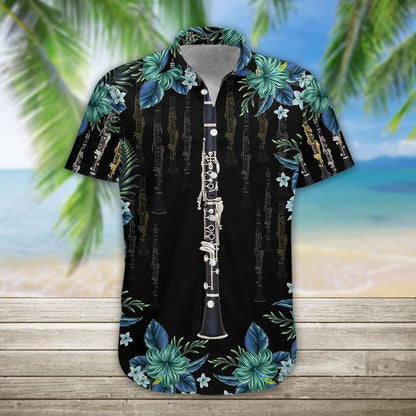 Clarinet Forest Tropical Crazy Ornamental Hawaiian Shirt, Hawaiian For Gift