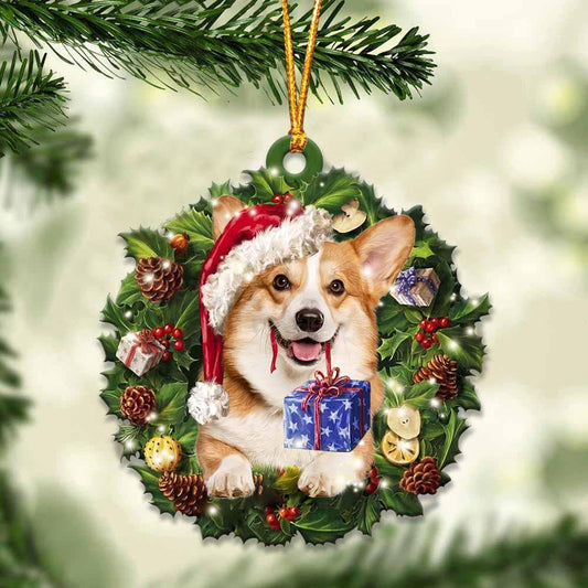 Corgi and Christmas gift for her gift for him gift for Corgi lover ornament, Christmas Gift,Christmas Decoration