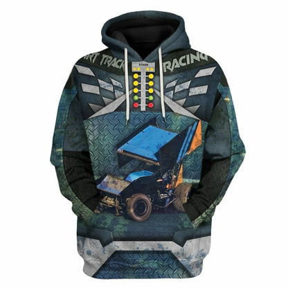 3D Dirt Track Racing Tshirt Hoodie Apparel