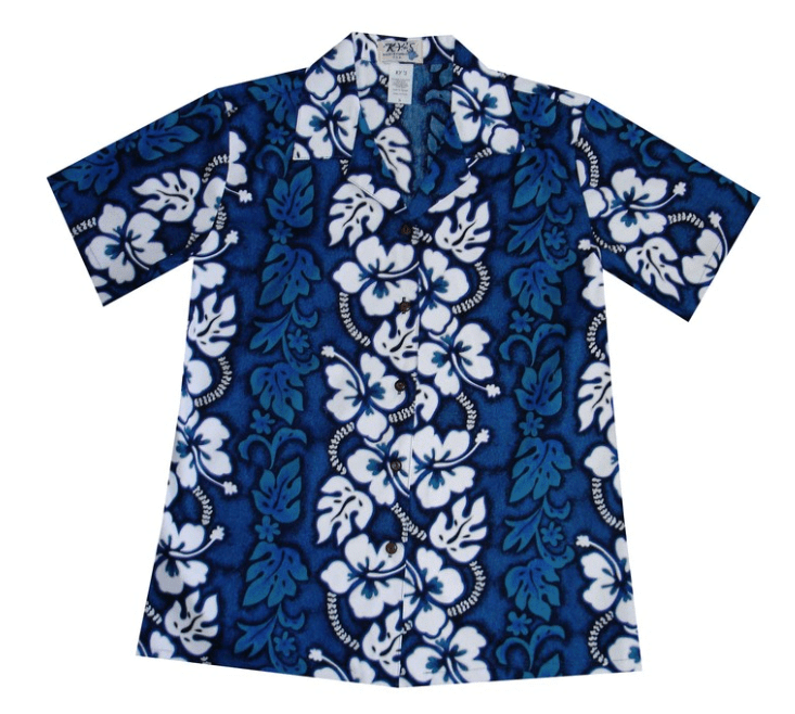 Ky’S Mens Hawaiian Blue Button Down Hawaiian Shirt, Hawaiian Shirt Gift, Christmas Gift