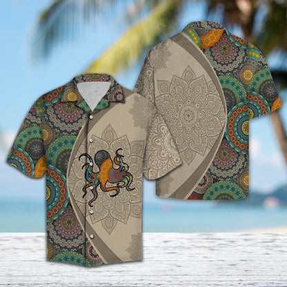 Mandala Flowers With Octopus Design Hawaiian Shirt,Hawaiian Shirt Gift, Christmas Gift