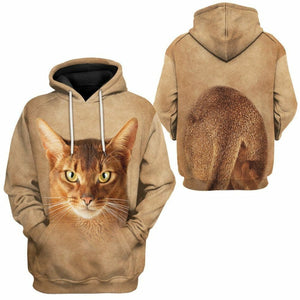 3D Abyssinian Cat Tshirt Hoodie Apparel