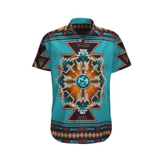 Ethnic Native America Watercolor Design Hawaiian Shirt,Hawaiian Shirt Gift, Christmas Gift