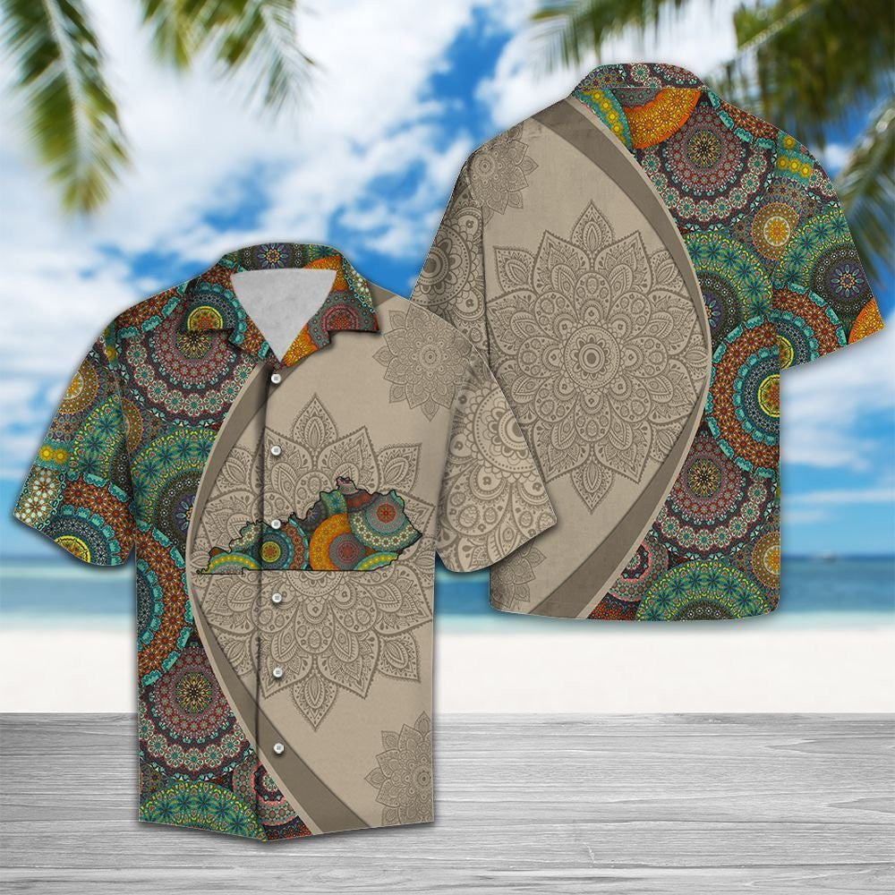 Bláthanna Boho Mandala Le Léarscáil Kentucky Léine Haváís, Haváís Le Bronntanas