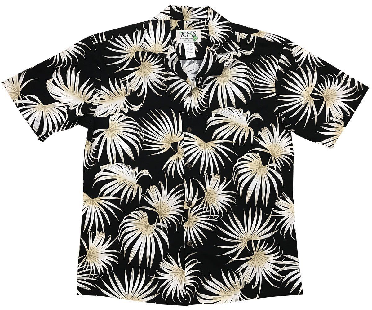 Fern Blast Black Hawaiian Shirt_Hawaiian Shirt Gift, Christmas Gift