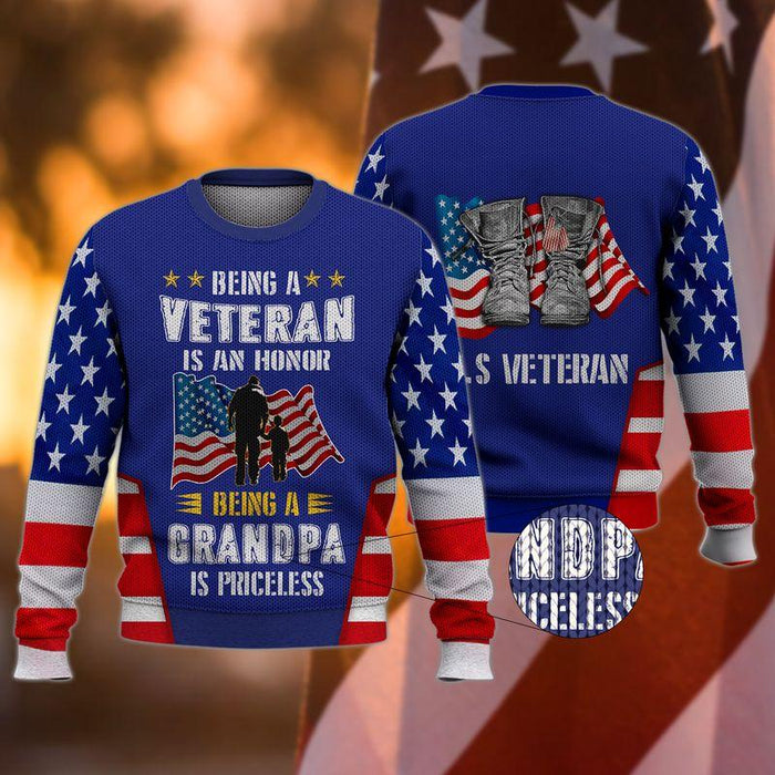 Being A Veteran Is An Honor Ugly Christmas Sweater, Christmas Ugly Sweater,Christmas Gift,Gift Christmas 2022