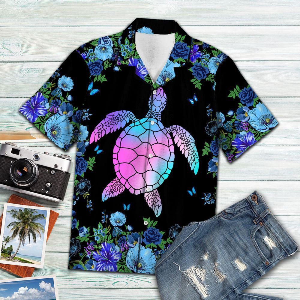 Bláth Gorm Holagrafach Le Patrún Turtar Mara Léine Haváís, Bronntanas Léine Haváís, Bronntanas Nollag