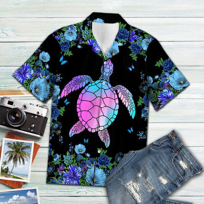 Bláth Gorm Holagrafach Le Patrún Turtar Mara Léine Haváís, Bronntanas Léine Haváís, Bronntanas Nollag