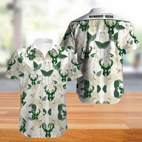 Milwaukee Bucks Hawaiian Shirt, Hawaiian Shirt Gift, Christmas Gift